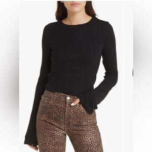 FRAME Long-sleeve Rib top